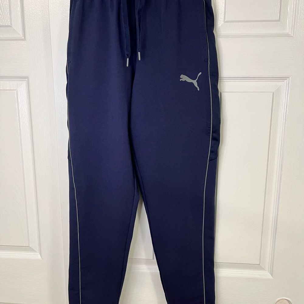Puma Athletic Joggers Navy Blue Training Pants Men’s Small
